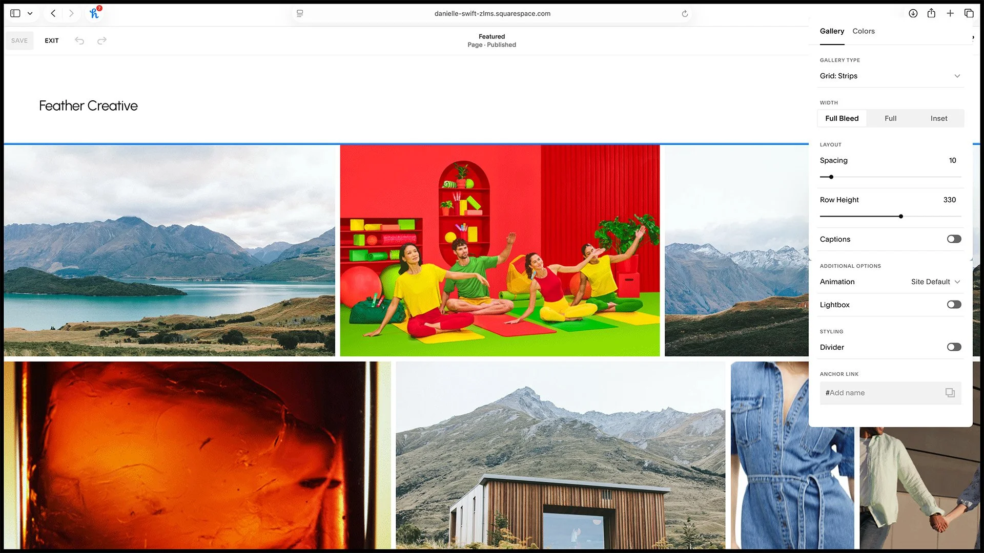 4. Feature page settings (no need to adjust, reference only).