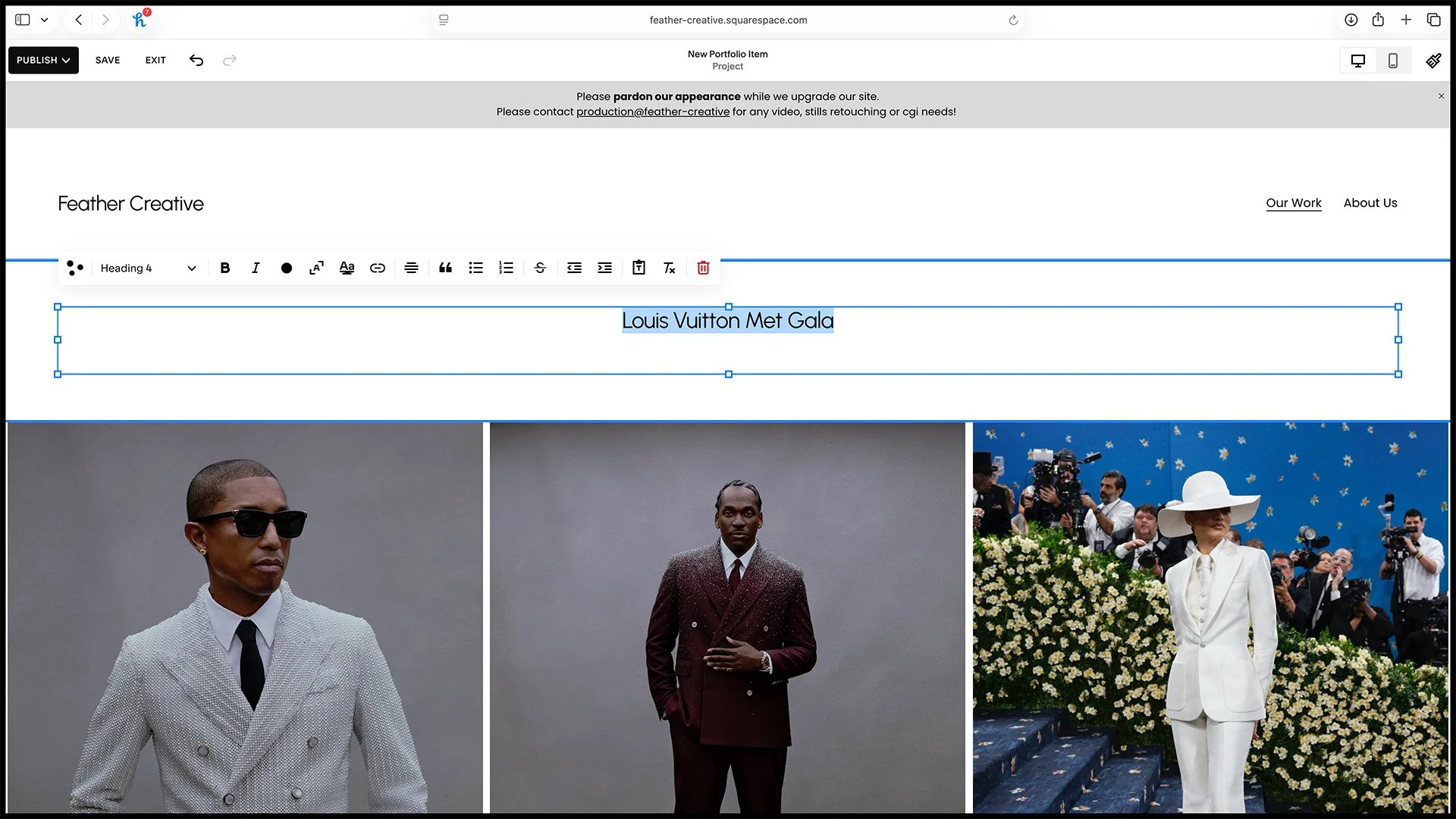 6. Adjust the title.