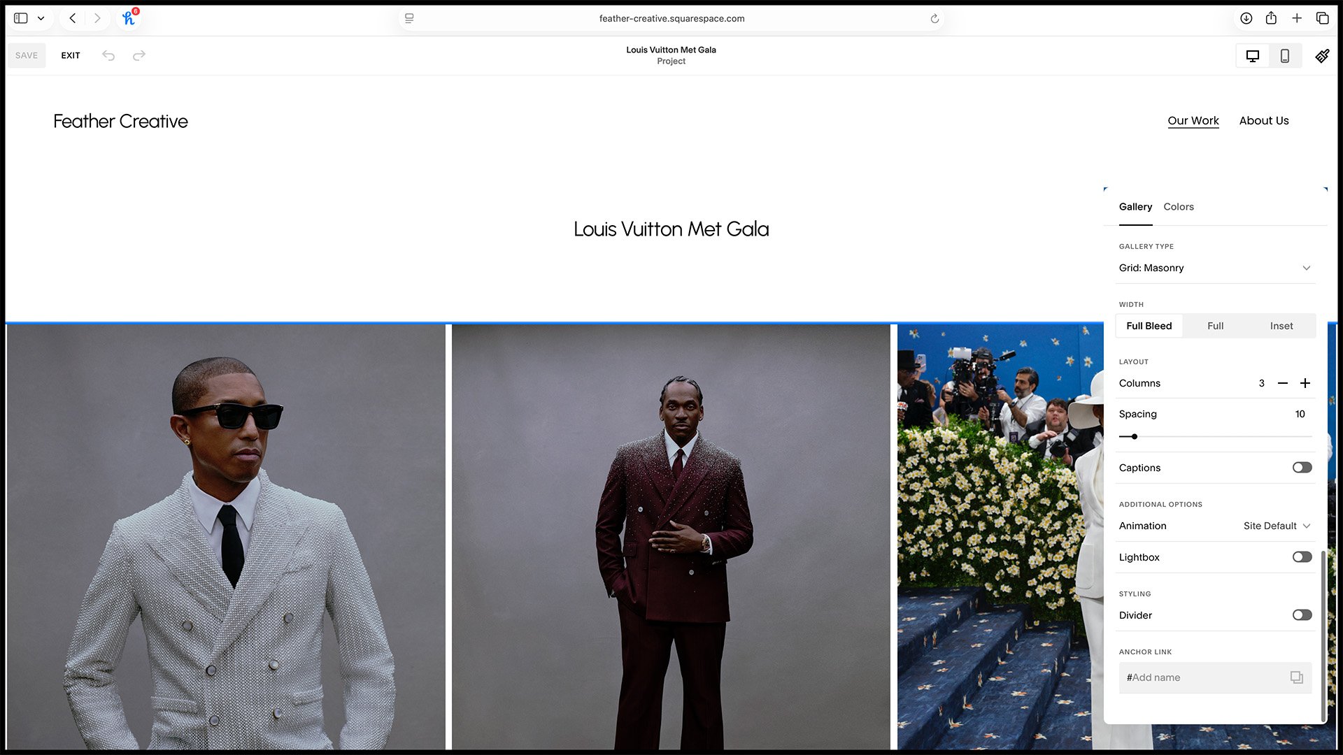 9. Gallery attributes.