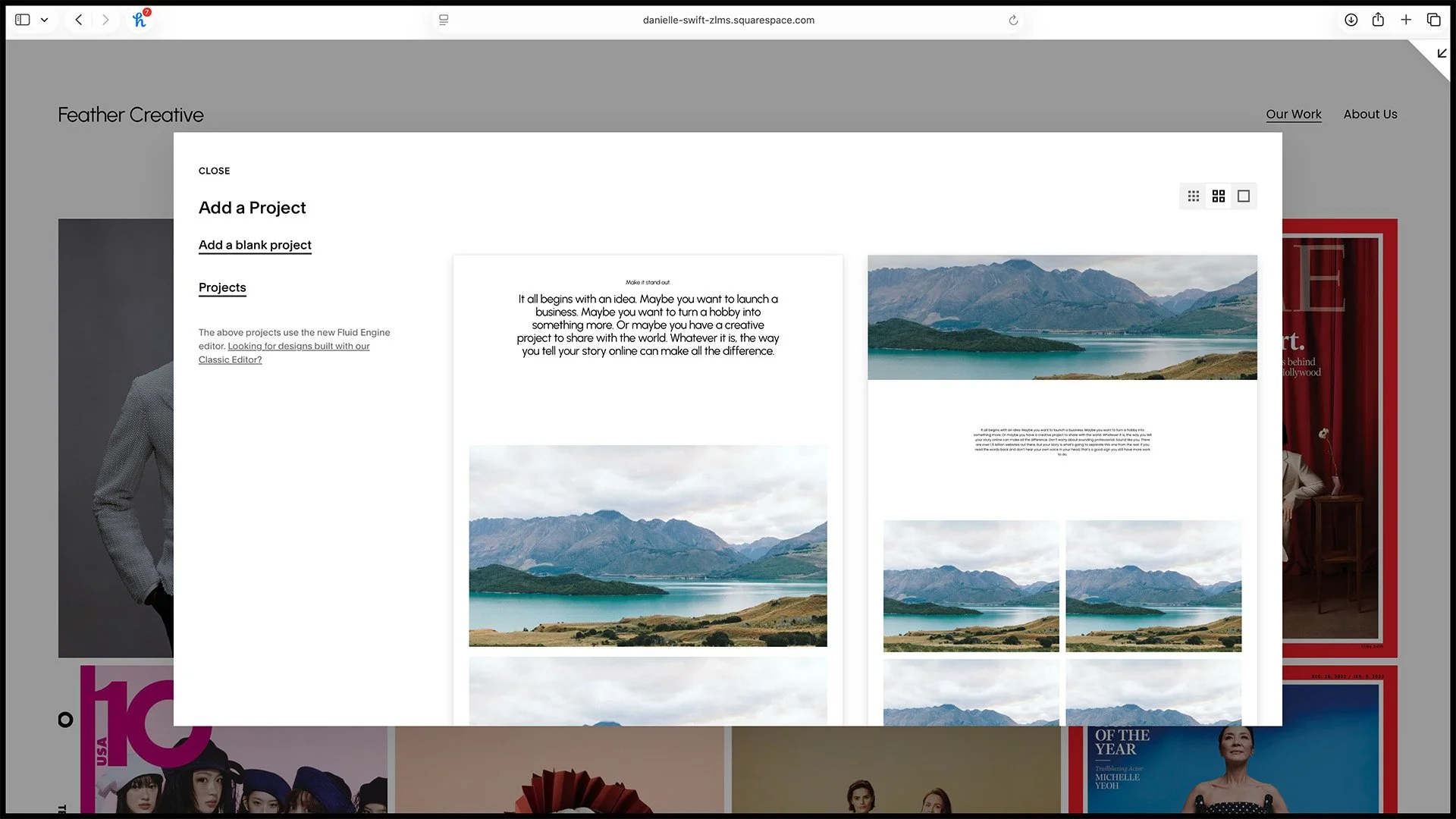 1. Add a new blank project.