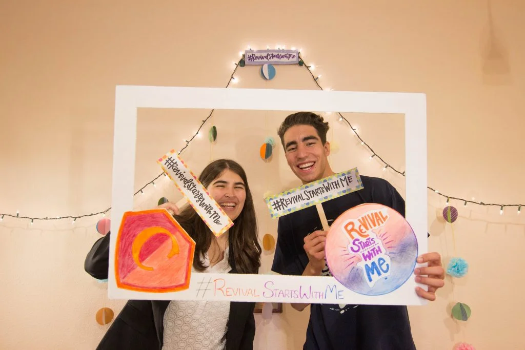 Emcee, Sarah Takhar, and CARP Cypress Vice President, Ori Rodriguez, take a commemorative photo. 