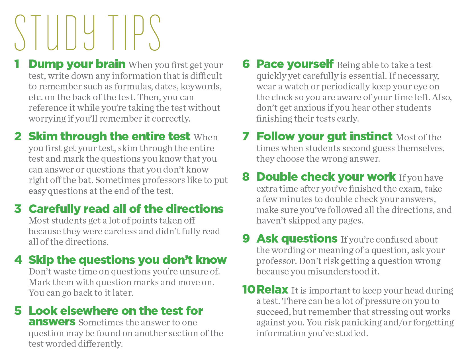 Tips for Double-Checking Your Test Answers 