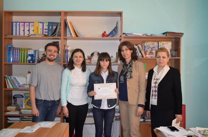Students received awards for their essays.