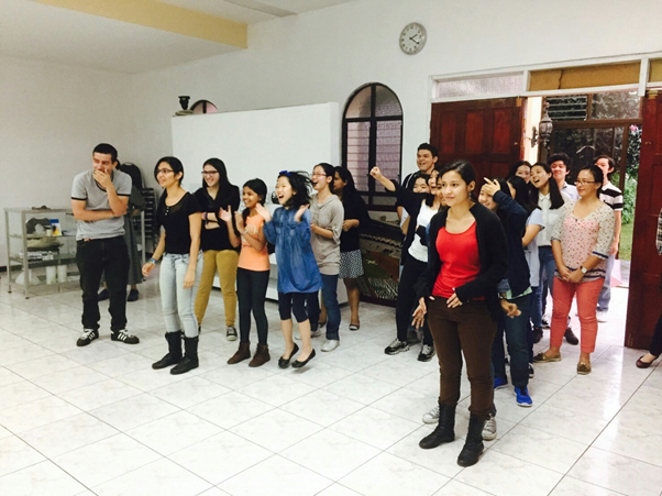 Participants enjoying ice breakers