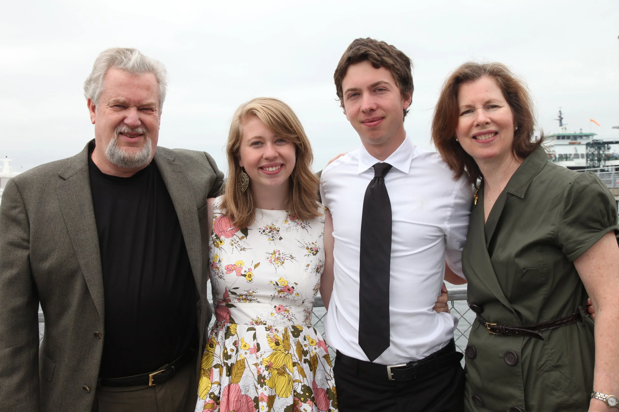 Dr. Burgess with his wife and two kids in Seattle, Washington where they live.
