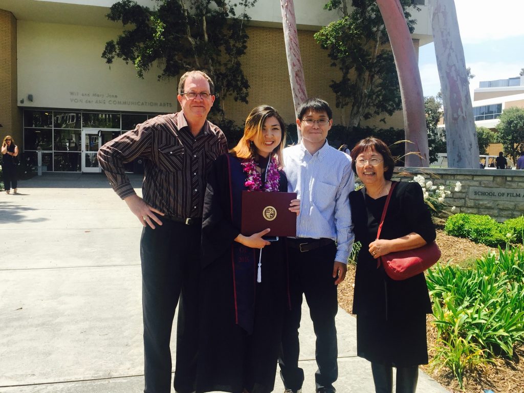Jennifer and her family at her commencement ceremony, May 16, 2016. 
