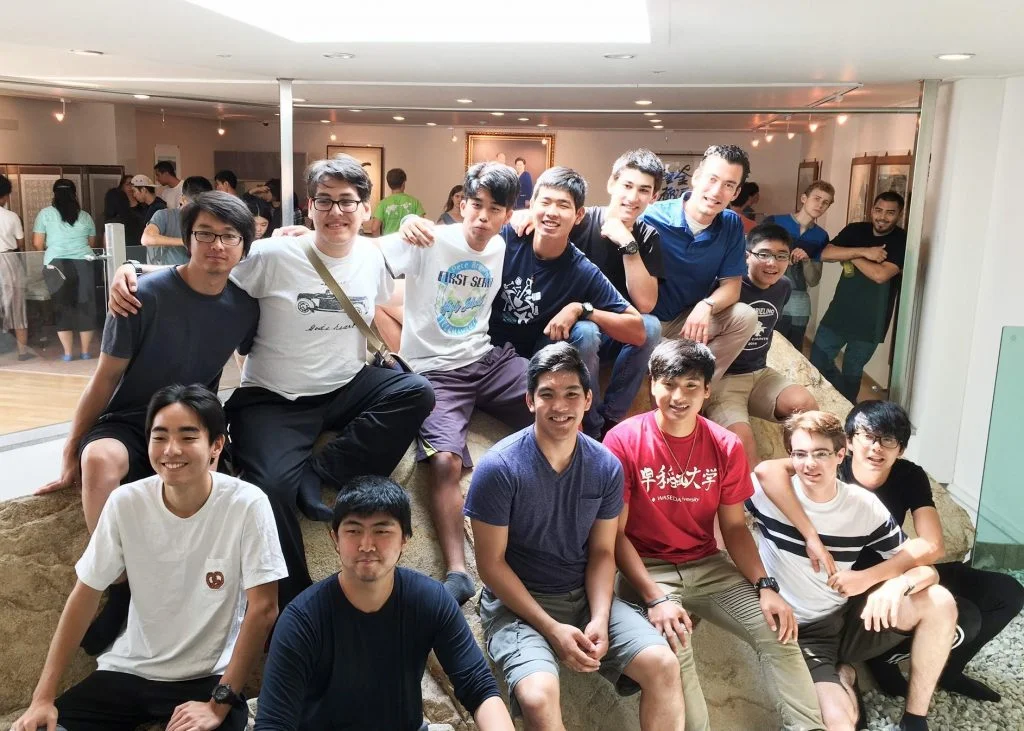 Woojin with other trip participants in Busan, South Korea.