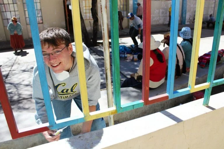 Jinil doing community service work in Peru on GPA.