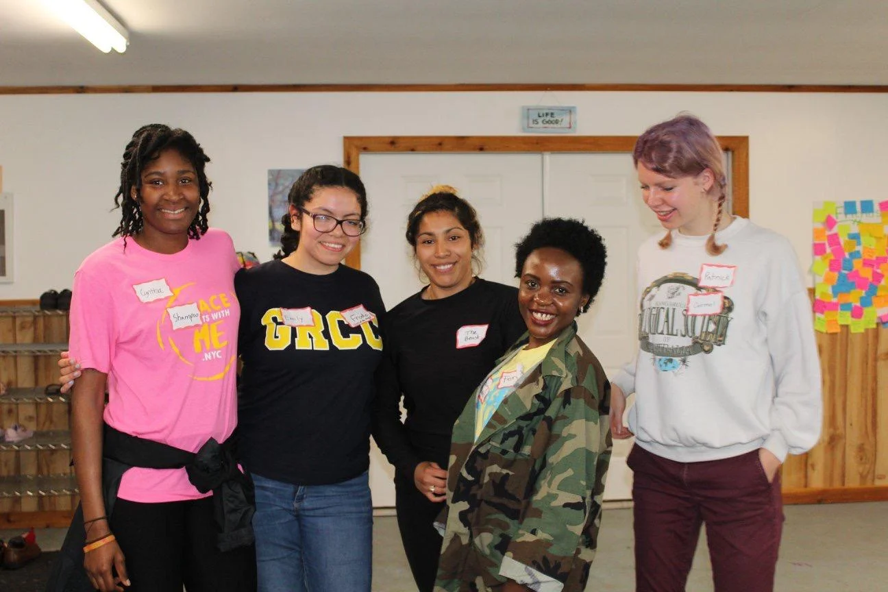 Montserrat (middle) with her group during the Michigan CARP retreat.