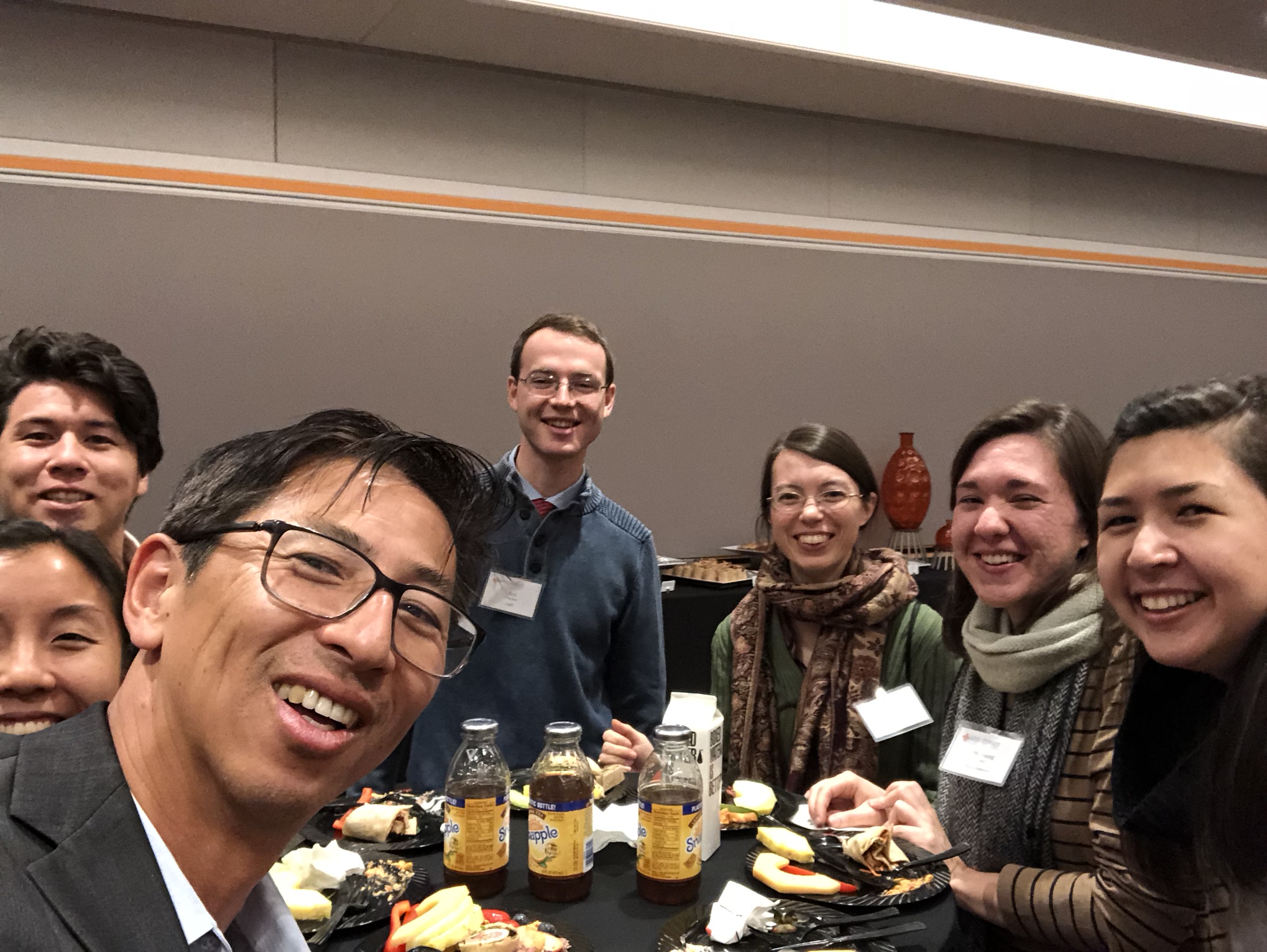 Everyone’s all smiles for the conference.