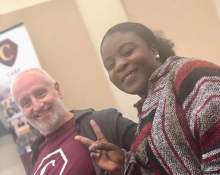 Dr. Barton (left) and Core Member, Sarafina Kisile (right), have a great time at CARP meetings.