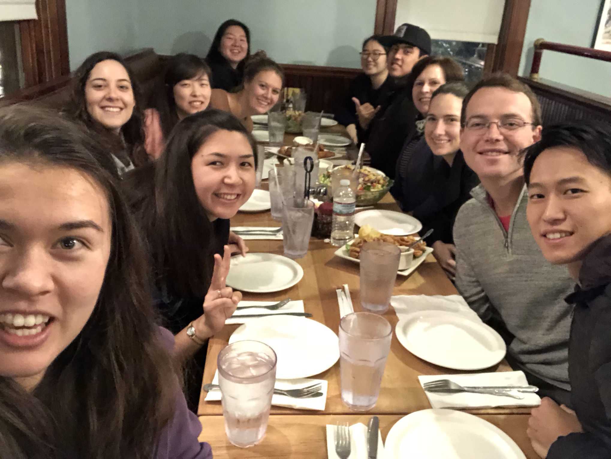 The CARP Chicago crew smiles before the pizza arrives.