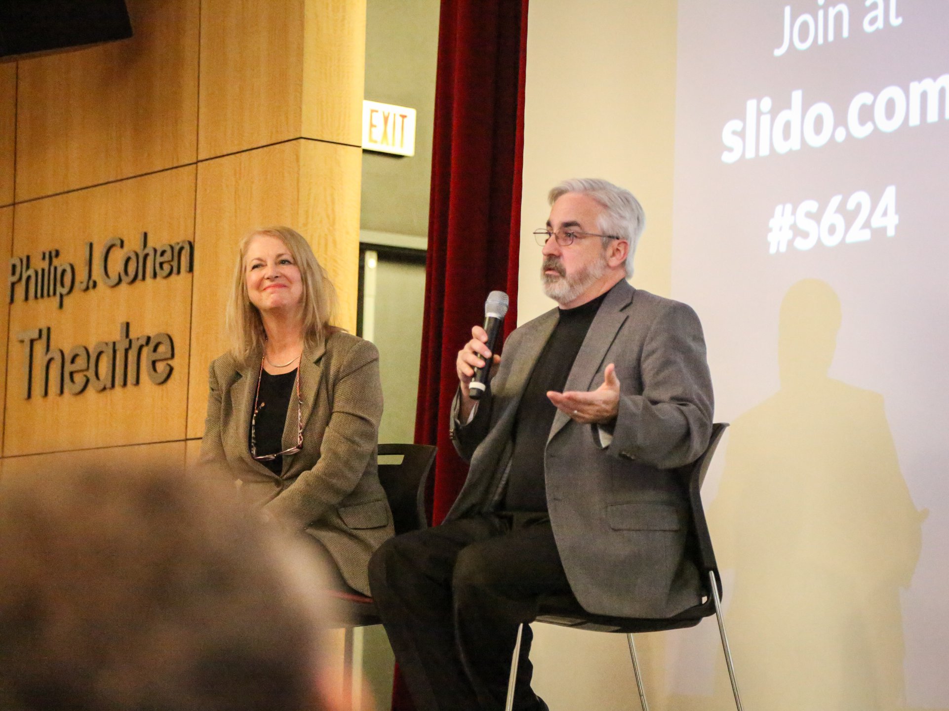 The guest speakers answered questions during the Q&A session.
