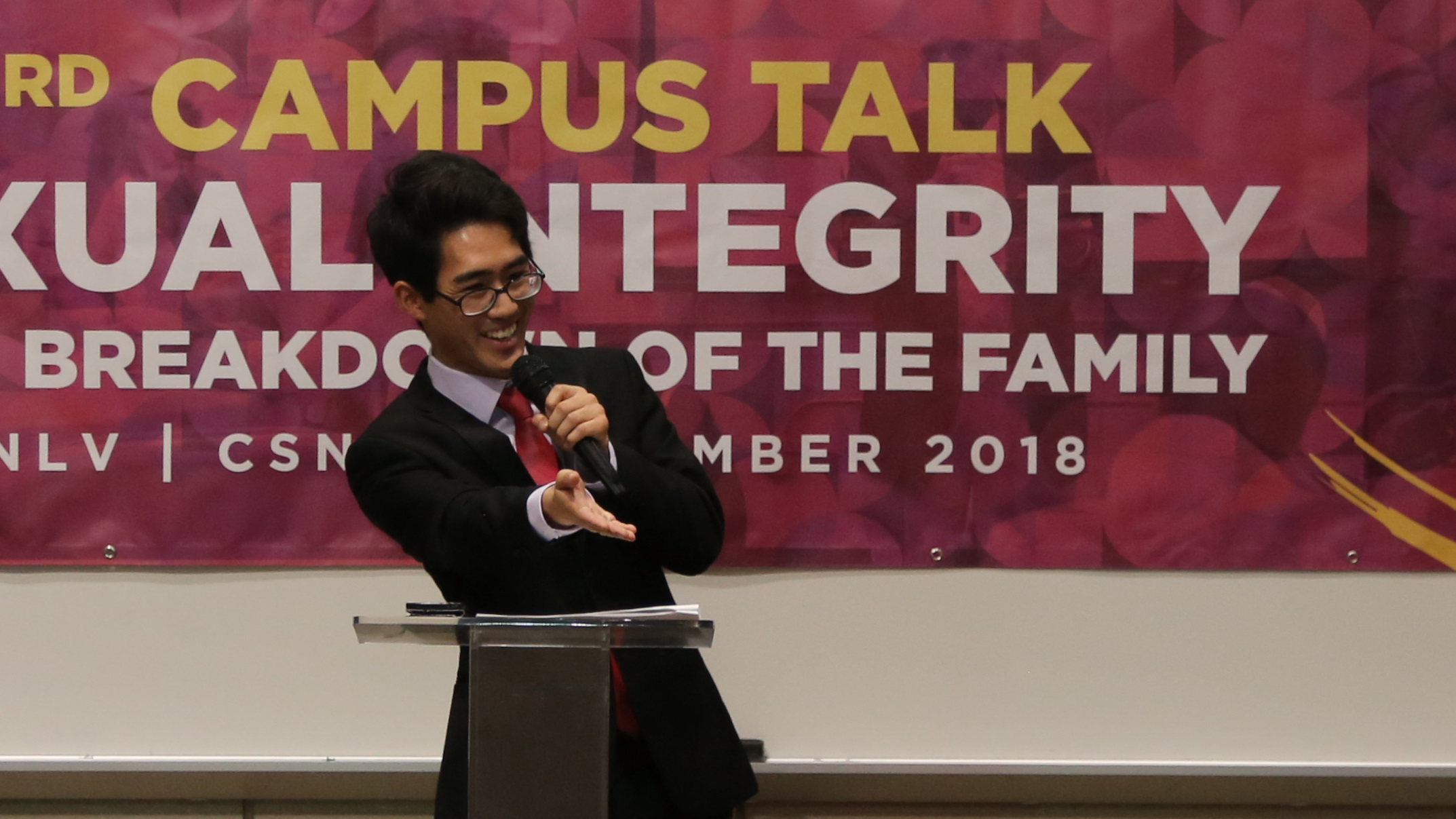 Ryota Naito, CARP CSN President and MC of the event.