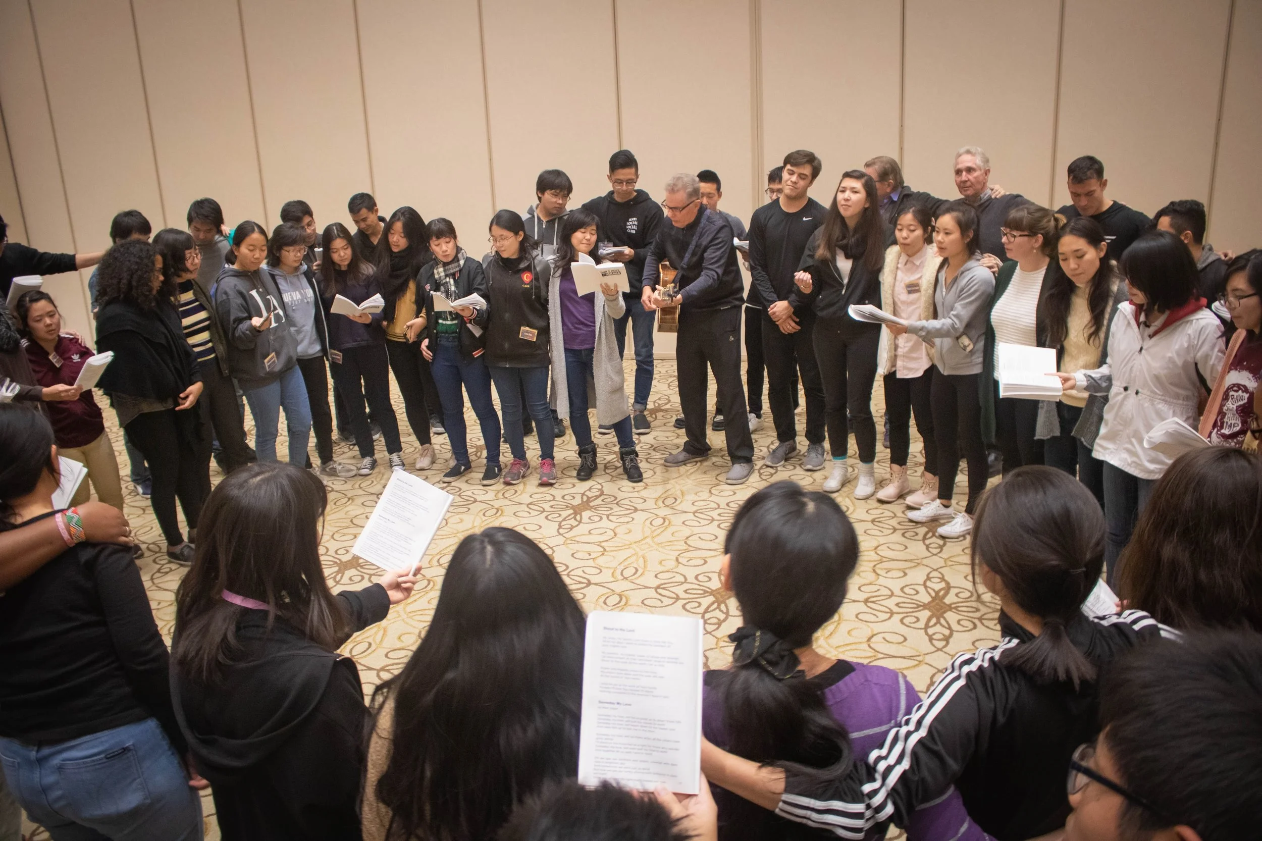 One of the evening activities was a group prayer activity.