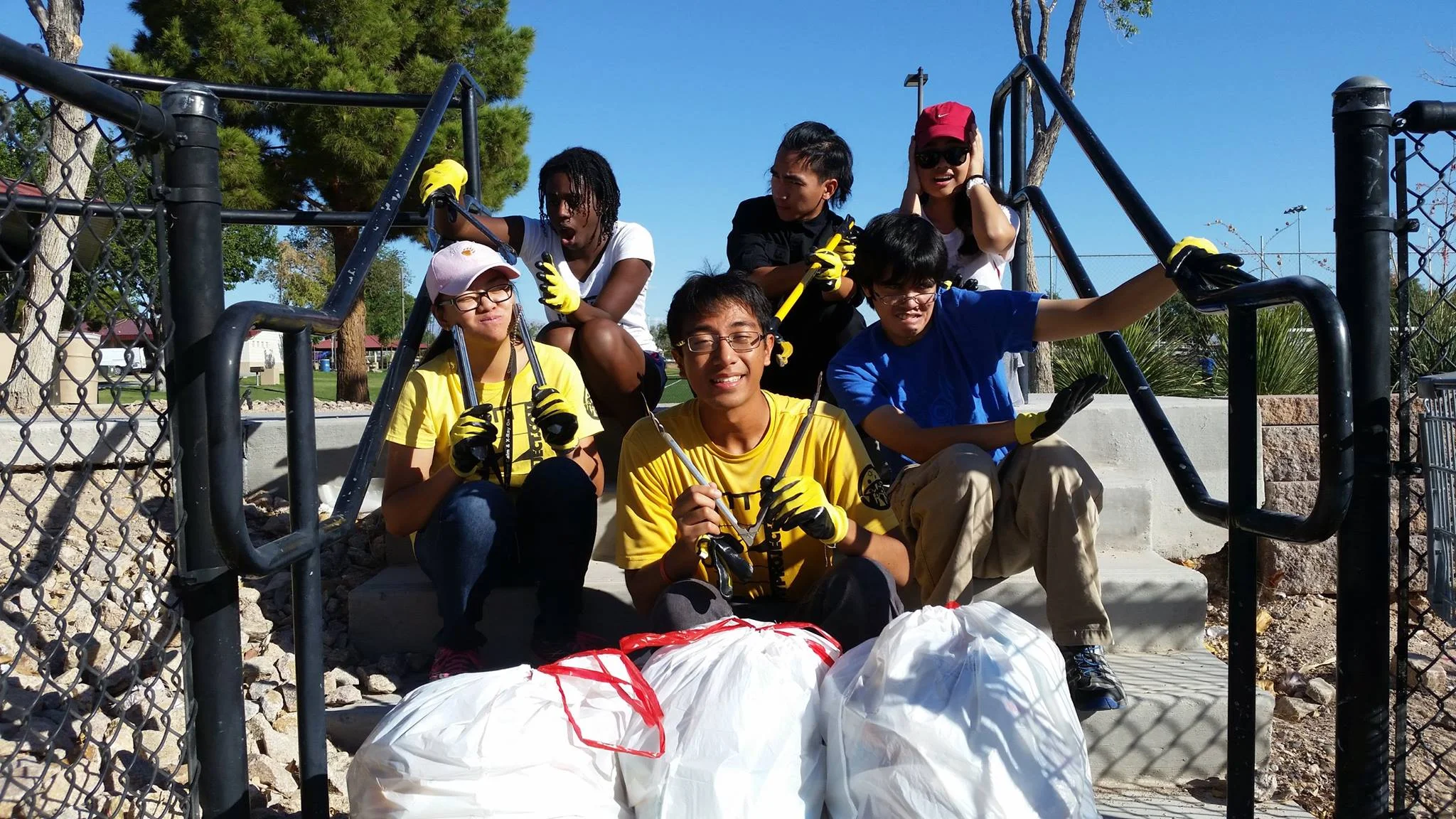 A group photo after one of a clean-ups at Jaycee Park in 2016.
