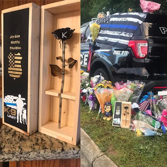 Mooresville Police Officer Jordan Sheldon was shot and killed earlier this month while conducting a routine traffic stop. The community rallied around our police, EMT, and fire departments to share our condolences. 🙏🏻 More specifically, I built/don