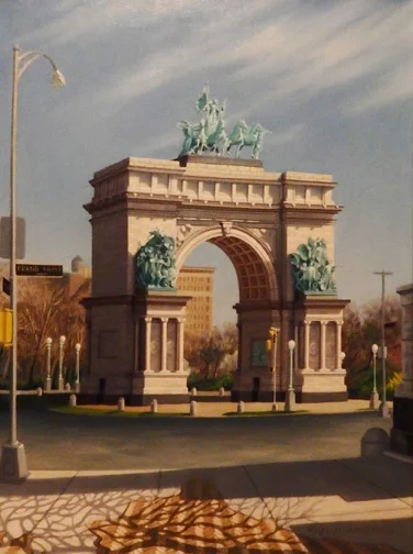 " Grand Army Plaza, Brooklyn" - oil - 24"x 18" This is one of my older plein air paintings, but another artist couldn't believe I didn't do it "from a photograph". 
