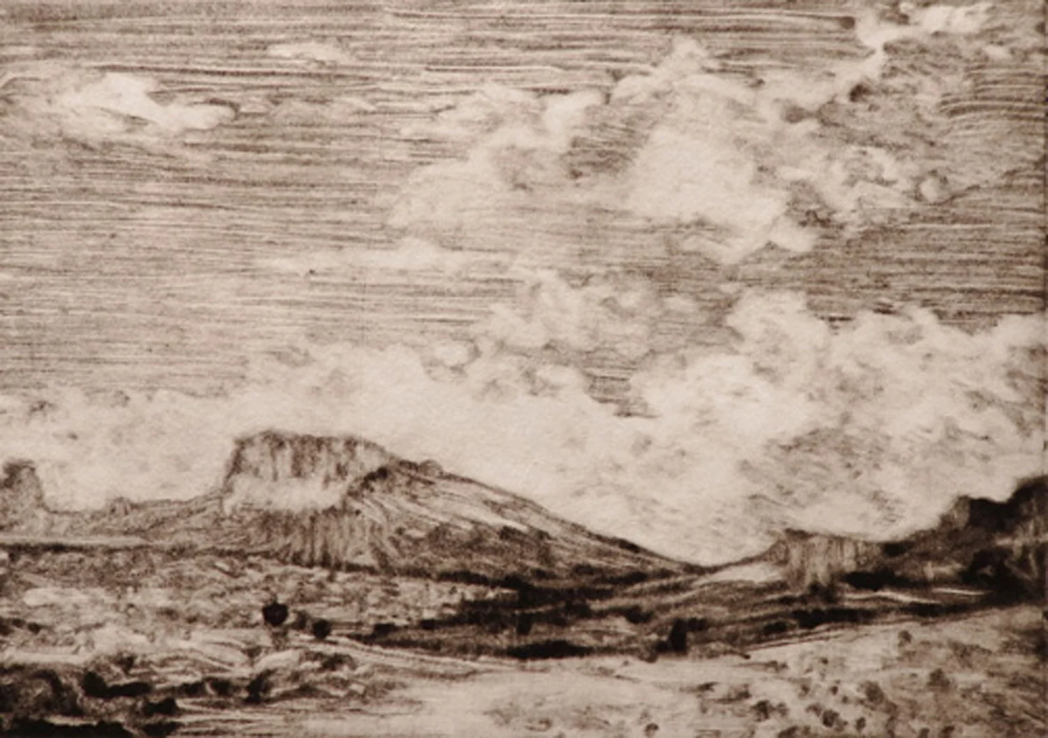 "Wyoming I" ghost monotype ghost