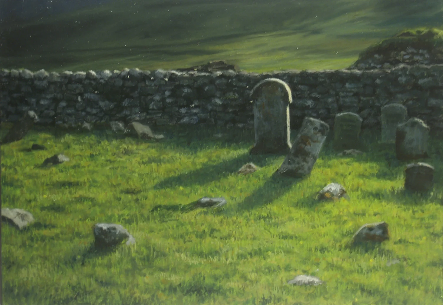 "St. Kilda Cemetery" Oil 5"x 7" 