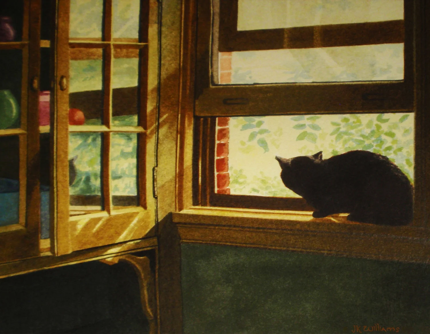 "Zuni -- Inside Looking Out" Watercolor 7" x 8 3/4"