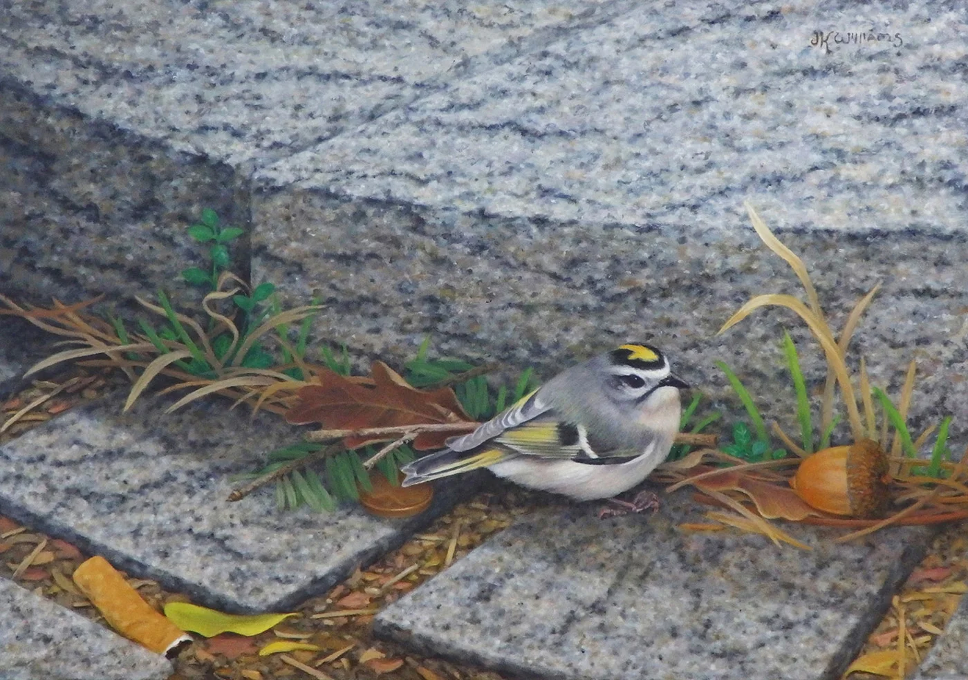 "Sidewalk Sweetie" Oil 11 1/2" x 15 5/8" 