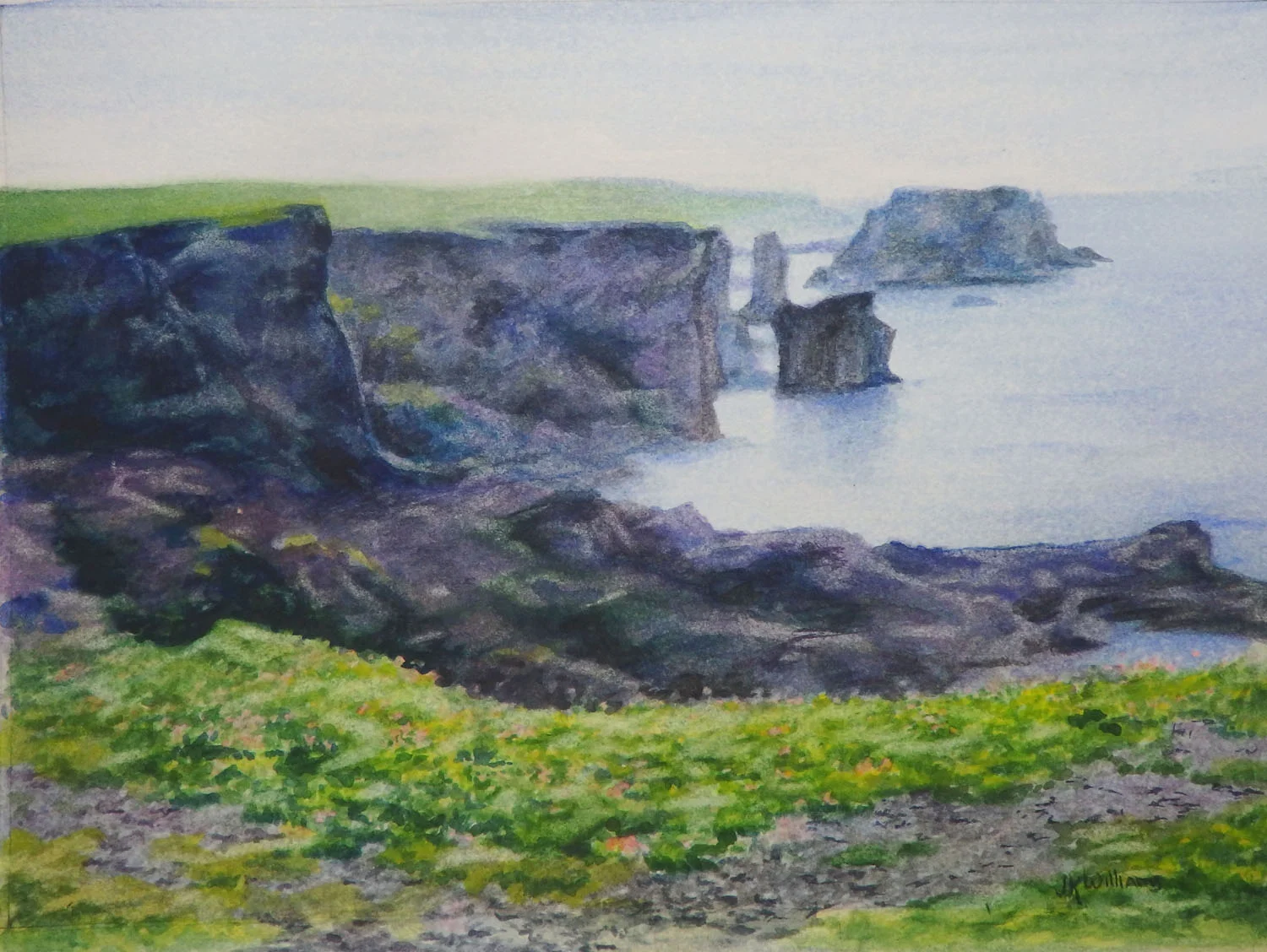 "Esha Ness, Shetland" Watercolor 6" x 8" 