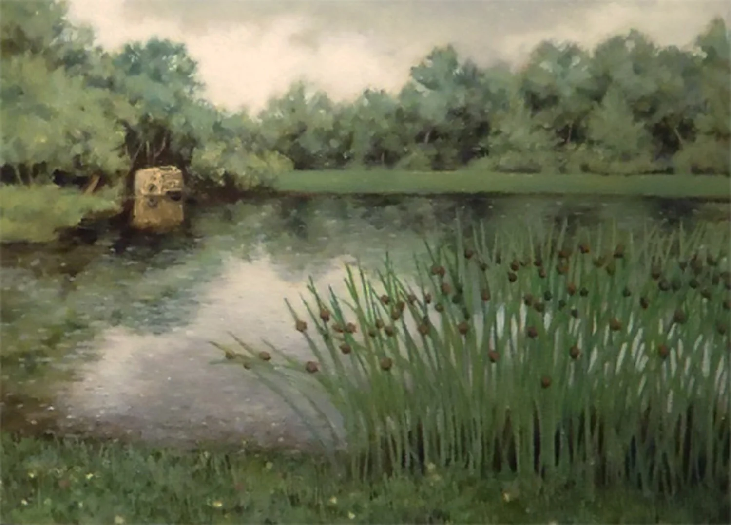 "Rushes, Inverness, Scotland" Oil 5" x 7" 