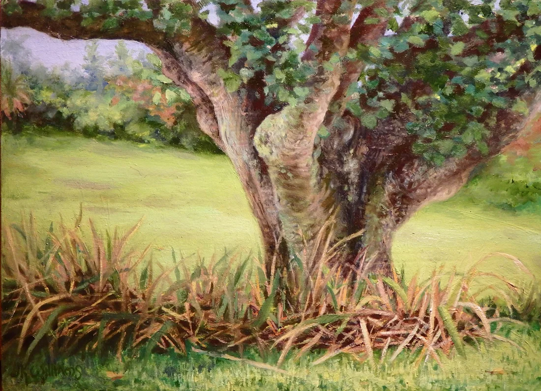 "Garden Tree" Oil 5"x 7"