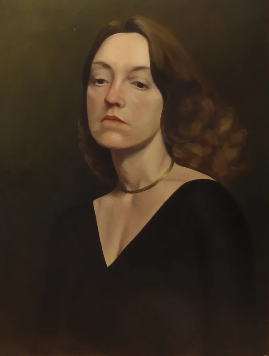 "Woman Wearing a Gold Necklace" Oil 24" x 18" 