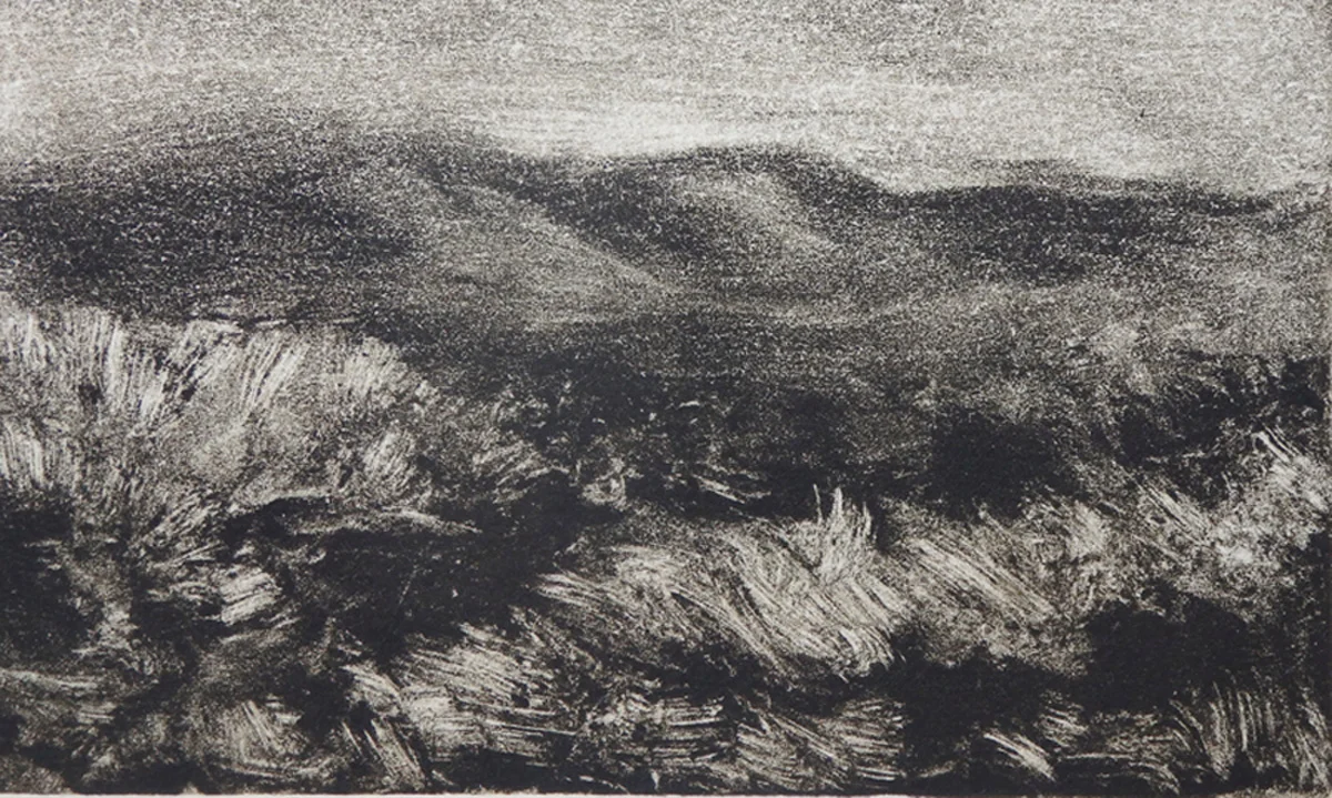 "After Sunset" Monotype 2 3/4" x 4 3/4"