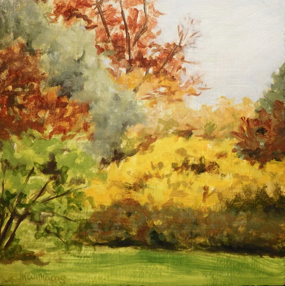 "Autumn Sketch" Oil 4"x 4"