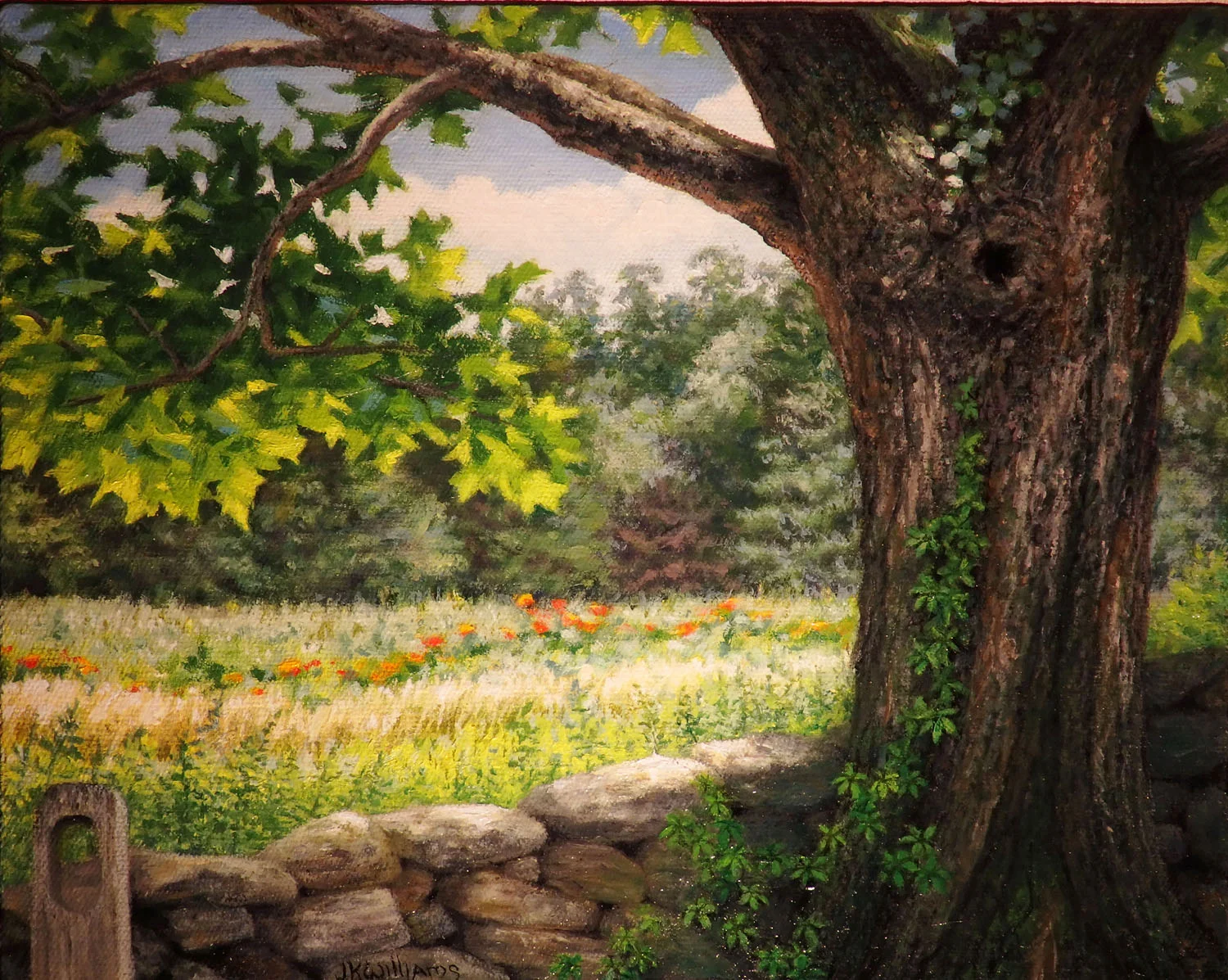 "Weir Farm Meadow" Oil 7 15/16" x 9 15/16"