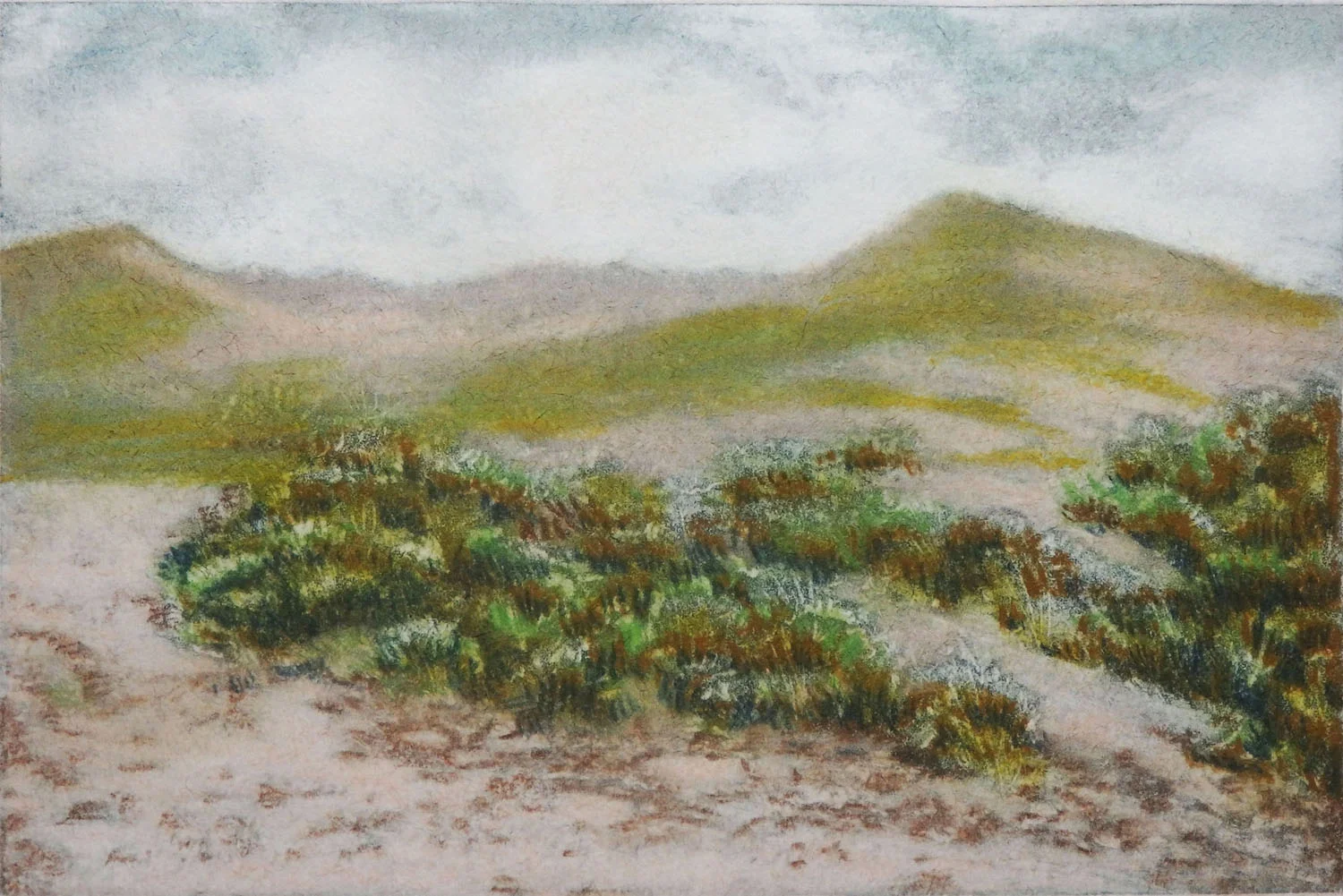 "Wyoming IV" Monoprint 4" x 5 3/4"