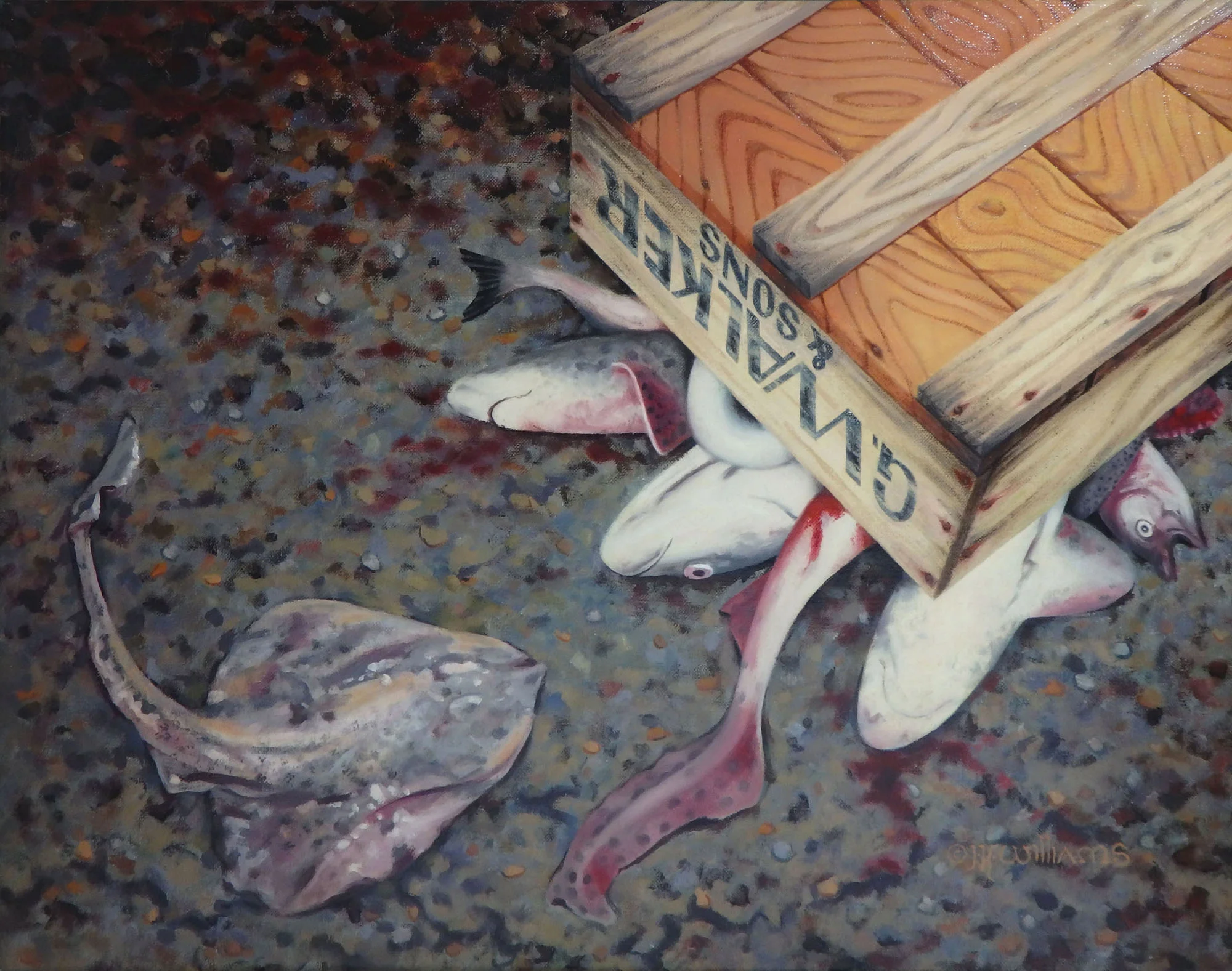 "Garbage Fish" Oil 12" x 16" 