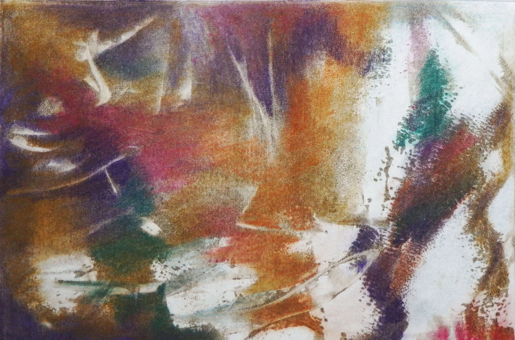 "Rugged" Monoprint 4" x 5 7/8"