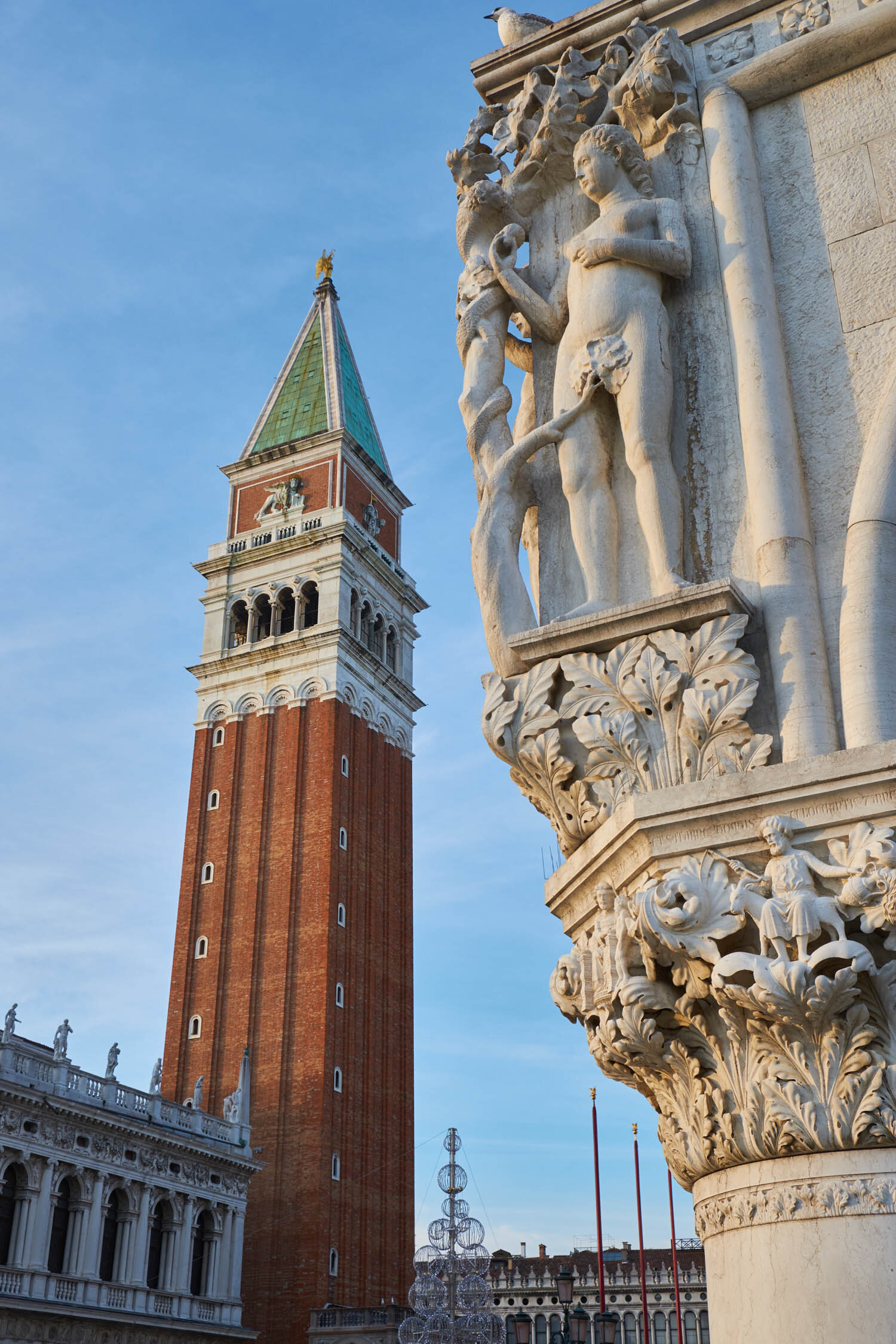 Campanile di San Marco and Doge's Palace detail, Venice