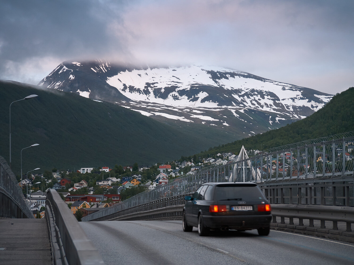Tromsdalstinden from Tromsø Bridge, Norway