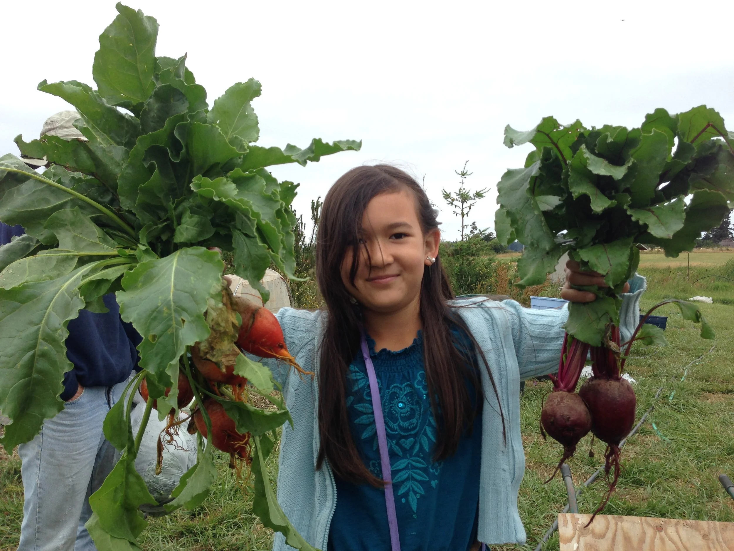 Sarah with beets.JPG