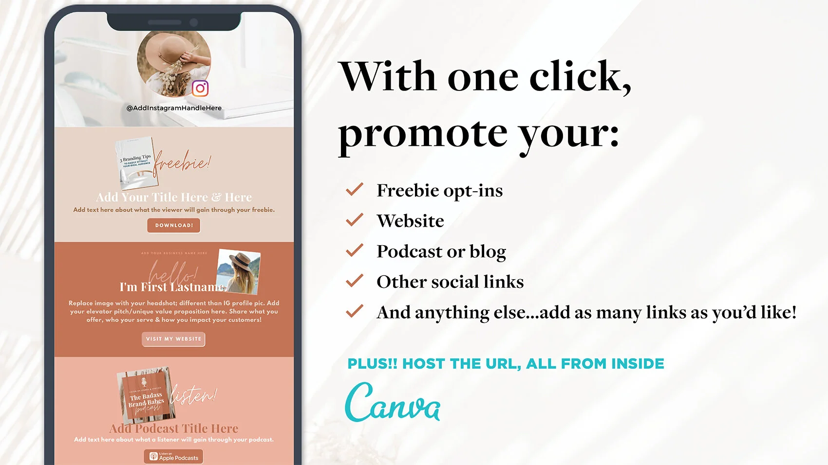 Customizable Instagram "Link in Bio" Microsite Template — Spade