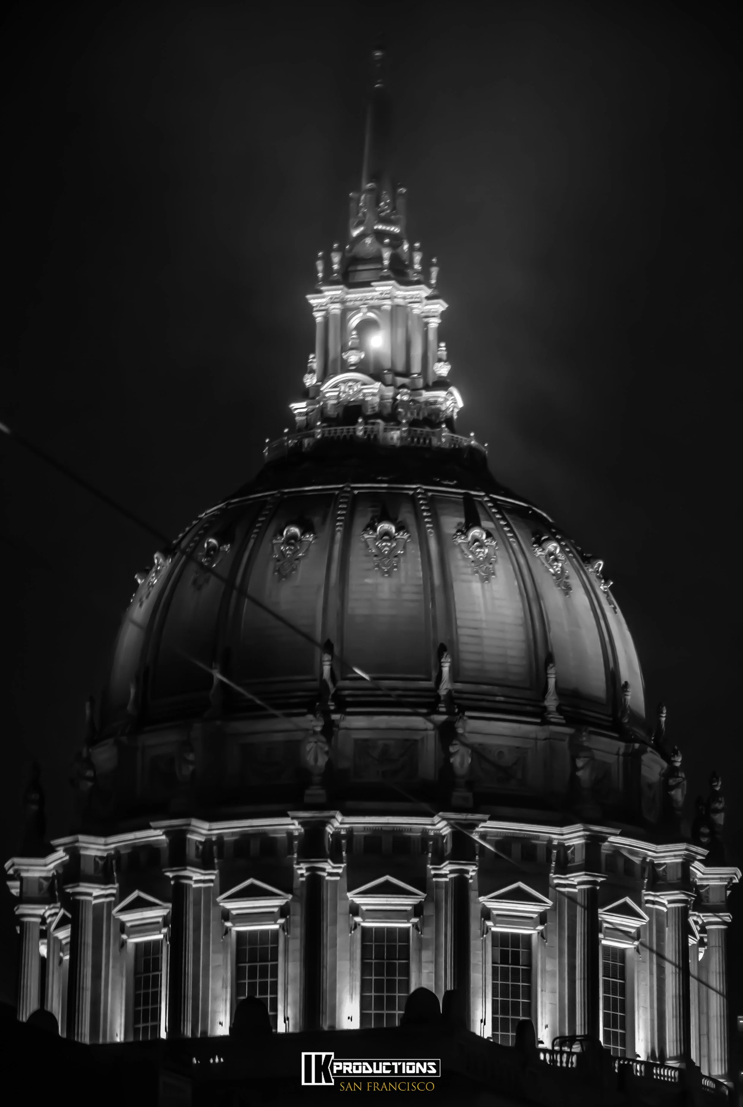 San Francisco City Hall Poster Black & White