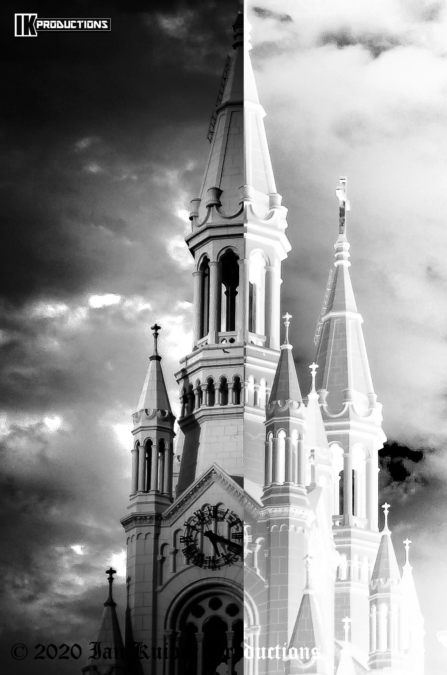 Negative & Positive San Francisco Church Poster