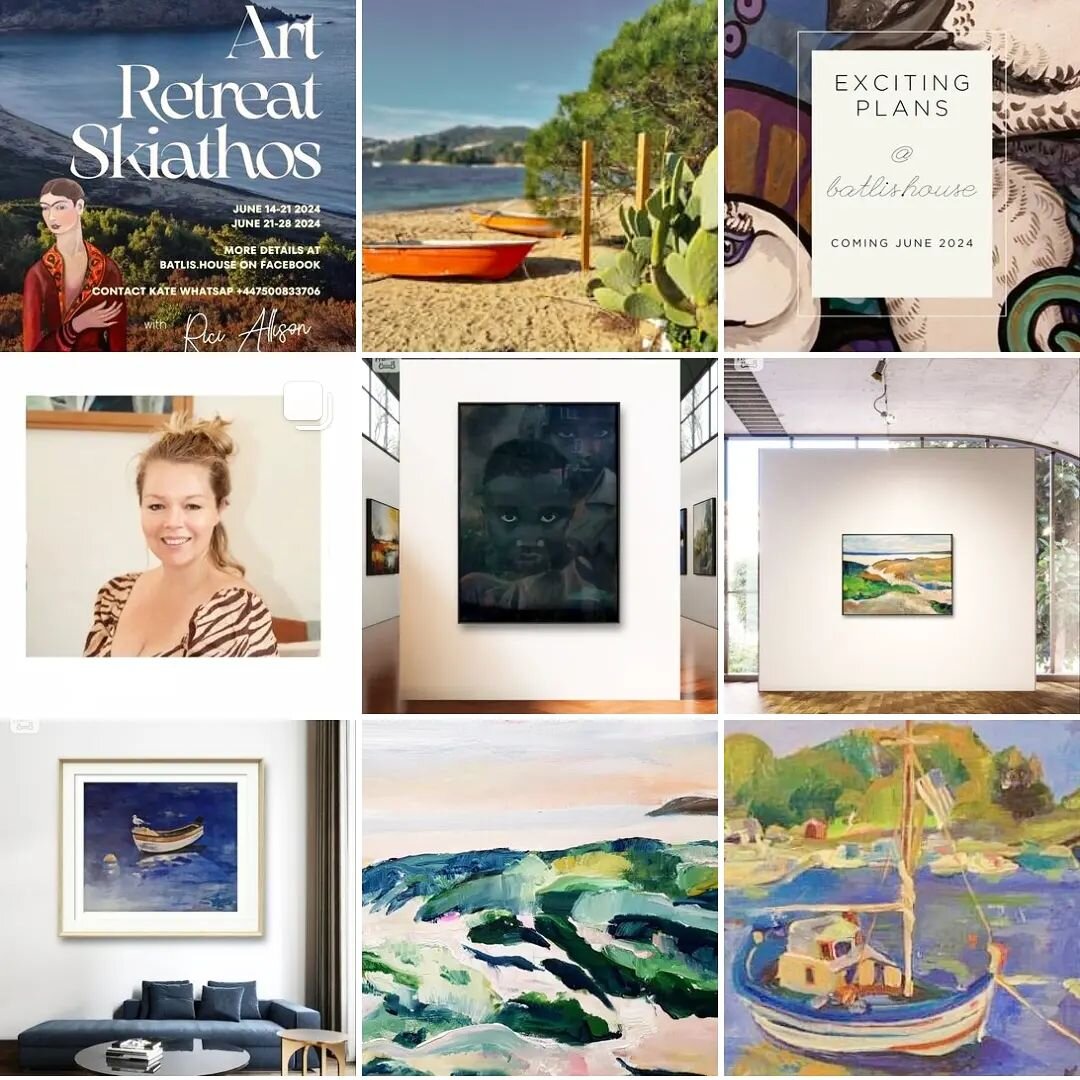 Hi all. Please follow my wifes art page @kate.hannah.art 
She's opened her studio in Greece and will be running art retreats with international artists from our traditional home @batlis.house 

We'd love your support.
Watch this space friends ♡

#art