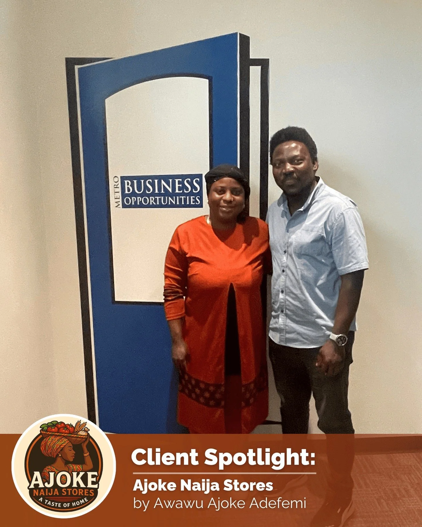 🌟 Client Spotlight 🌟

Huge congratulations to Awawu Ajoke Adefemi on being approved for our Newcomer Loan Program! 🎉

Awawu is the proud owner of Ajoke Naija Stores at 93&ndash;95 MerryMeeting Road &mdash; a specialty grocery store offering a vibr