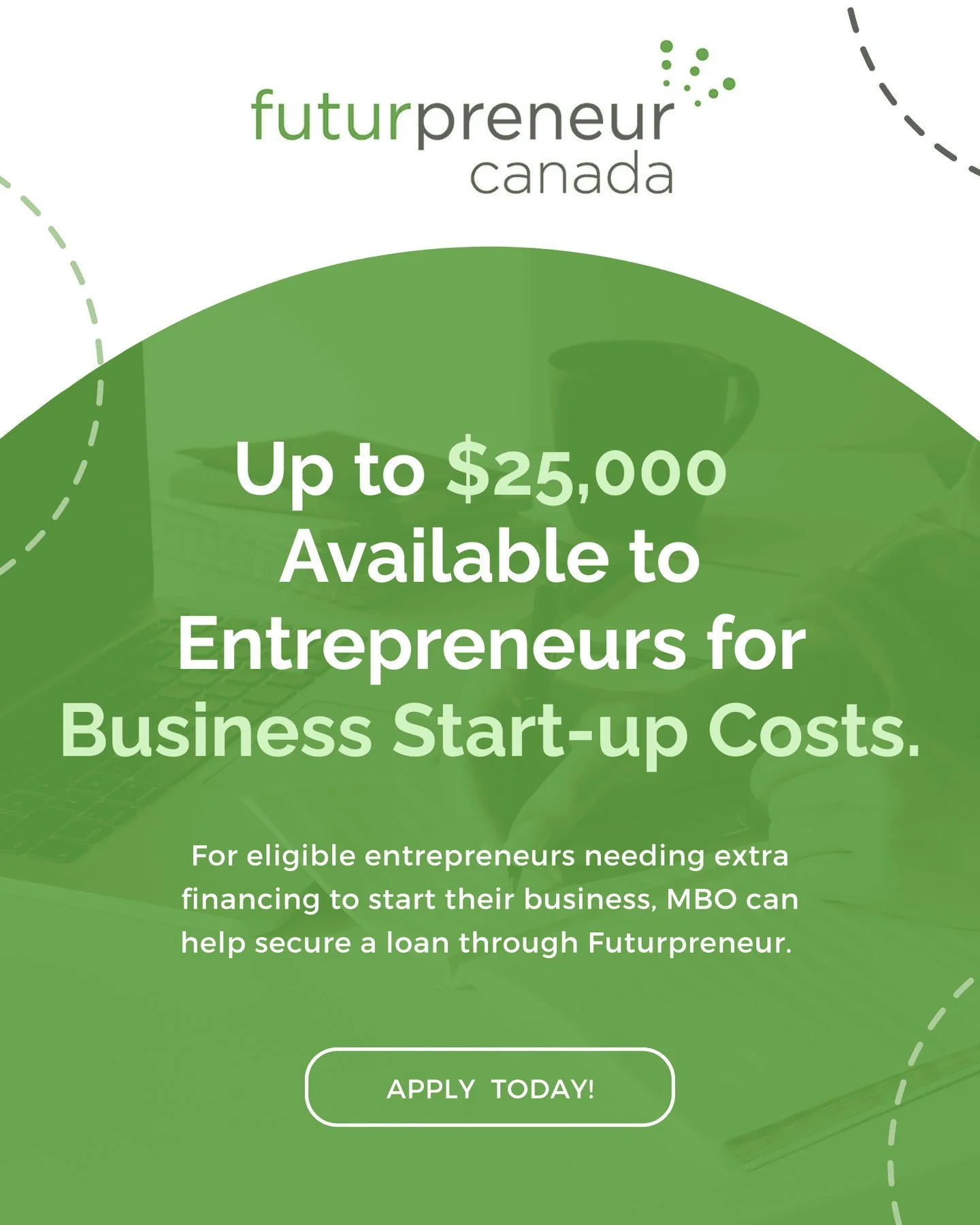 🚀 The future of entrepreneurship starts here!

If you&rsquo;re 18&ndash;39 years old and ready to launch or grow your business, the Futurpreneur Program offers:

✨ Up to $25,000 in repayable loans
✨ Business mentorship from experienced entrepreneurs
