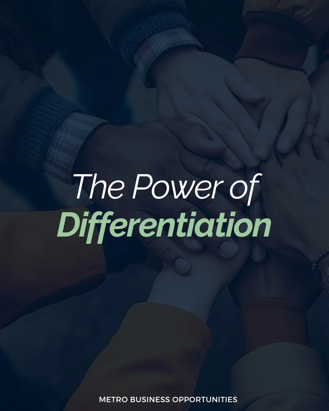 Differentiation starts with knowing who you are, what you stand for, and why that matters to the people you serve ✨

At Metro Business Opportunities, we help entrepreneurs build from that clarity. Through advisory, lending, and training services, we 