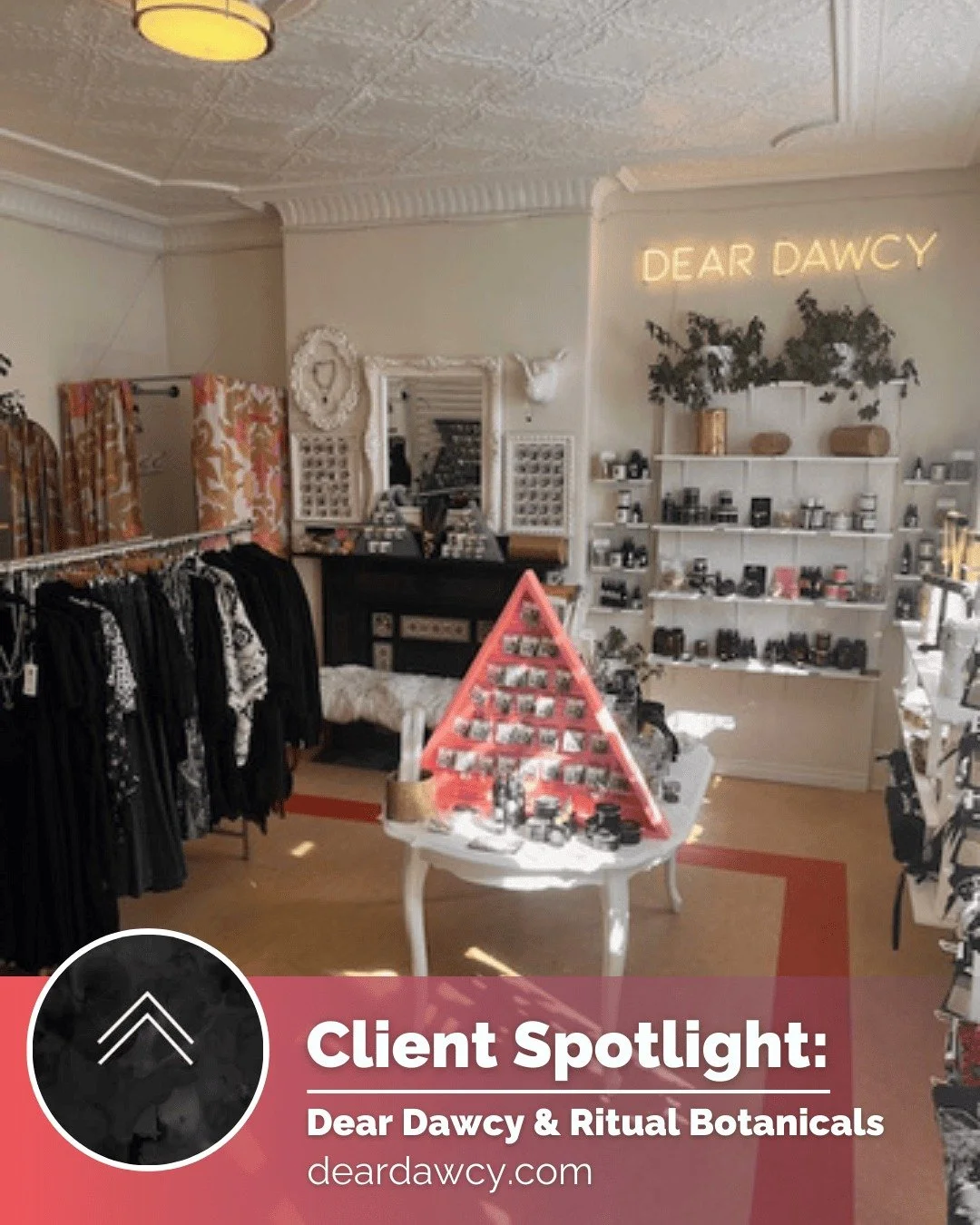 ✨ Client Spotlight: Dear Dawcy &amp; Ritual Botanicals ✨

Located on the second floor of Posie Row, Dear Dawcy &amp; Ritual Botanicals is a local boutique built around the idea of intentional self care. 

Stop by and show one of our amazing clients y