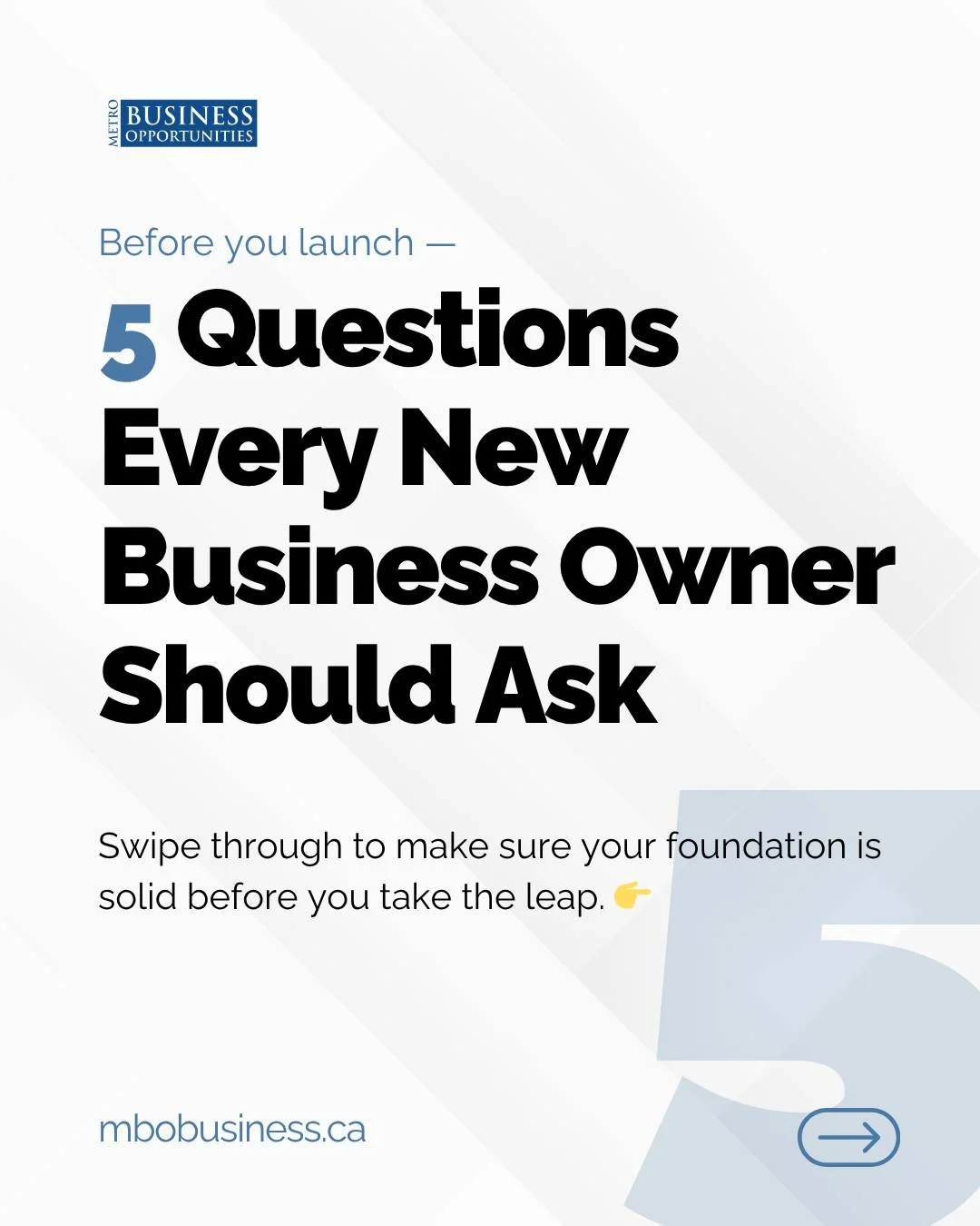 Starting a business without asking the right questions? That&rsquo;s a risk you don&rsquo;t need to take.

The strongest businesses are built on clarity, strategy, and intention&mdash;not guesswork. Swipe through for 5 key questions to help you build