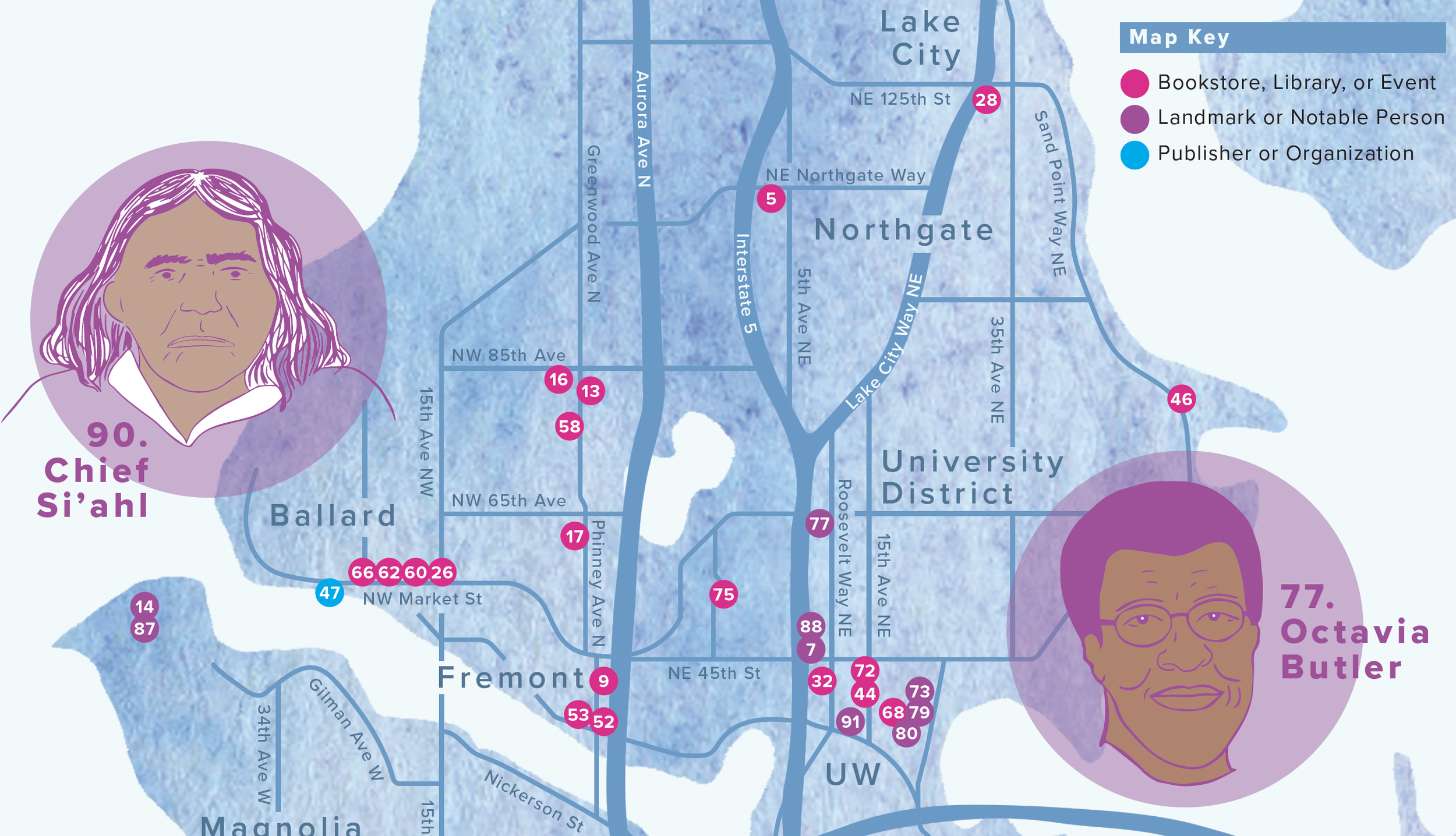 Seattle Literary Map