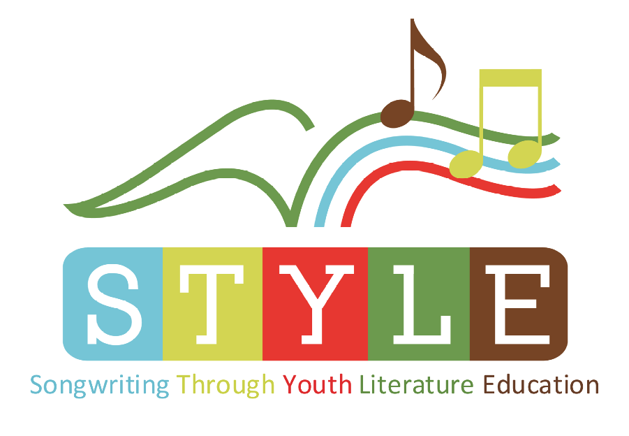 A multicolor logo for STYLE: Songwriting Through Youth Literature Education